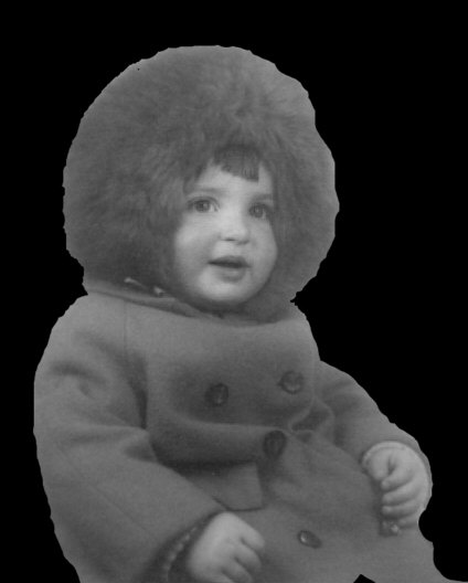 Aussie baby with an Eskimo type fur hat and rugged up against the cold in Melbourne Australia.